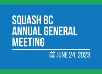 Save the Date: Squash BC AGM – June 24, 2023