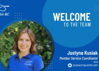 Squash BC Welcomes Justyna Kusiak to the team!