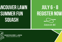 Vancouver Lawn Summer Fun Squash: Register Now!