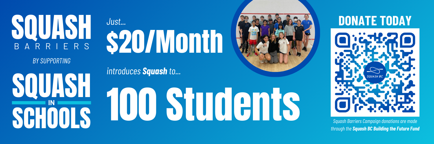 Just $20/month introduces squash to 100 students.