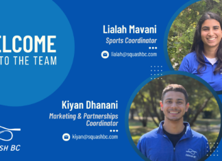 Squash BC Welcomes Lialah Mavani and Kiyan Dhanani to the Team!