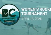 Squash BC is excited to host a Women’s Rookie Tournament at the 2025 BC Squash Championships